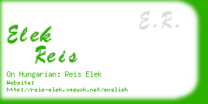 elek reis business card